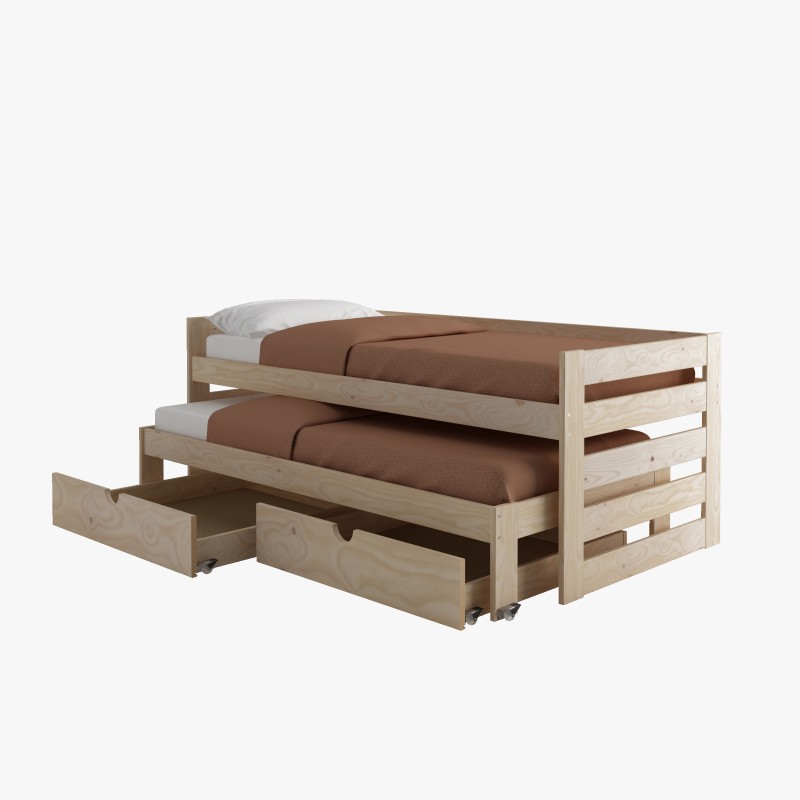 LORE CAMA COMPACTA CON CAJONES